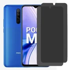 Xiaomi Poco M2 smartphone with two privacy screen protectors