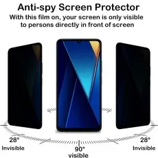 Dual Privacy Tempered Glass for Xiaomi Poco M4 5G – Anti-Spy, Scratch & Shatter Resistant