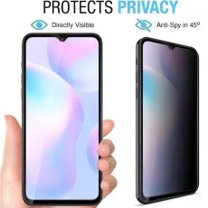 Xiaomi Redmi 9 Privacy Screen Protector – 9H Tempered Glass, Anti-Spy & Scratch Proof