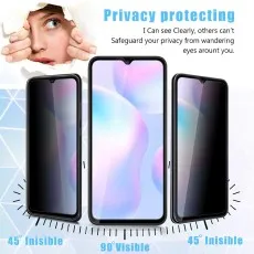 Xiaomi Redmi 9 Privacy Screen Protector – 9H Tempered Glass, Anti-Spy & Scratch Proof