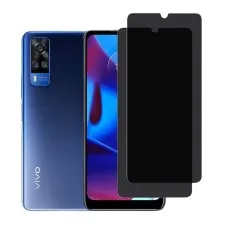 Vivo Y51 (2020 December) for 2 pack privacy tempered glass screen protector