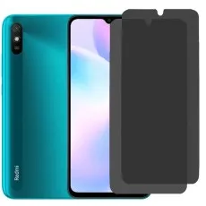 Xiaomi Redmi 9A smartphone with two privacy screen protectors