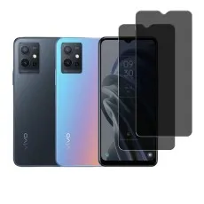 vivo Y75 5G For 2 Pack Privacy Tempered Glass Screen Protector.