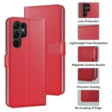 Samsung S24 Ultra & S24 Plus Leather Wallet Case – Magnetic Flip Cover with Card Holder | Free UK Delivery