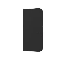 Black leather wallet case with magnetic flip cover for Samsung Galaxy S22 Ultra