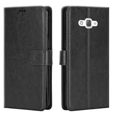 samsung j2 leather wallet case black