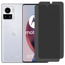 Motorola Edge 30 Ultra smartphone with two privacy screen protectors