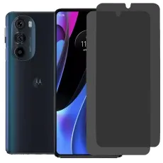 Motorola Edge + 5G UW 2022 smartphone with two privacy screen protectors