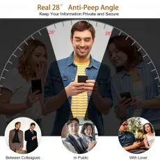 Full Coverage Anti-Spy Glass for Moto E30 – 2-Pack, Scratch & Fingerprint Resistant