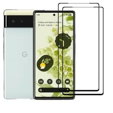 Two 9D glass screen protectors for Google Pixel 6.