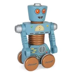 Janod Brico’Kids Wooden Robot Construction Toy – DIY Build & Play Set for Kids, Model-J06473