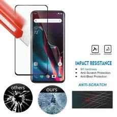 OnePlus Nord N30 screen protector with an image of a phone and a cutter.