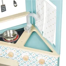 Janod Trio Wooden Kitchen J06546 – 3-Sided Pretend Play Corner Set
