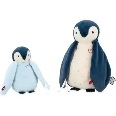 Kaloo Penguin Cuddly Toys K212000 – 2 Piece Soft Plush Set, Blue 15cm & 25cm Baby Gift