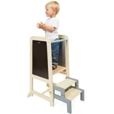 Janod Wooden Learning Tower – Adjustable Heights for Toddlers J09640