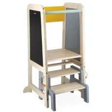 Janod Wooden Learning Tower – Adjustable Heights for Toddlers J09640