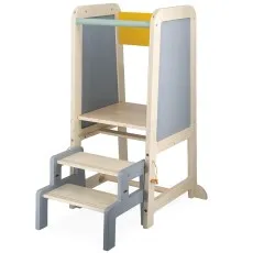 Janod Wooden Learning Tower – Adjustable Heights for Toddlers J09640