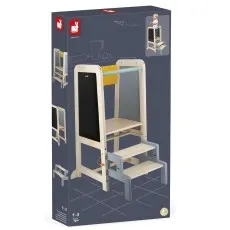 Janod Wooden Learning Tower – Adjustable Heights for Toddlers J09640