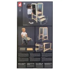 Janod Wooden Learning Tower – Adjustable Heights for Toddlers J09640