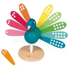 A plush toy of a light purple rabbit with a textured body and a patterned bow.