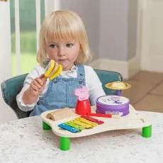 Peppa Pig Wooden Musical Table | 8th Wonder Kids Instrument Set UK Stock