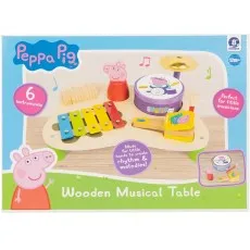 Peppa Pig Wooden Musical Table | 8th Wonder Kids Instrument Set UK Stock