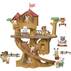 Sylvanian Families Adventure Treehouse Gift Set for Kids – Woodland & Camping Fun