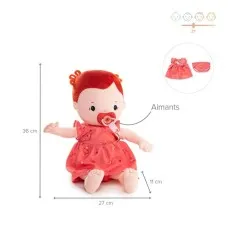 Lilliputiens Rose Doll – Soft Fabric Baby Doll with Magnetic Pacifier