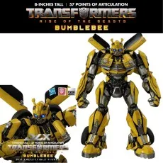 An advertisement for the Transformers Rise of the Beasts Bumblebee collectible figure.