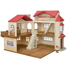 Sylvanian Families 5708 Red Roof Dollhouse – Country Home with Secret Room