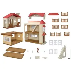 Sylvanian Families 5708 Red Roof Dollhouse – Country Home with Secret Room