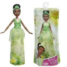 Tiana from The Princess and the Frog doll wearing a shimmery green lily pad gown.