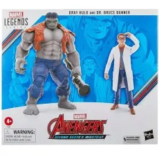 Marvel Hasbro Legends Gray Hulk & Dr. Bruce Banner 6 inch Figures – Avengers 60th Anniversary Set F7084