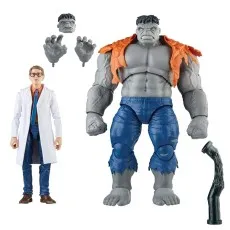 Marvel Hasbro Legends Gray Hulk & Dr. Bruce Banner 6 inch Figures – Avengers 60th Anniversary Set F7084