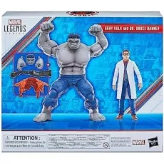 Marvel Hasbro Legends Gray Hulk & Dr. Bruce Banner 6 inch Figures – Avengers 60th Anniversary Set F7084