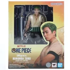 Bandai Tamashii Nations S.H. Figuarts Roronoa Zoro 1/12 Scale Action Figure 2703978 – Netflix One Piece