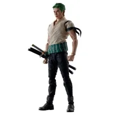 Bandai Tamashii Nations S.H. Figuarts Roronoa Zoro 1/12 Scale Action Figure 2703978 – Netflix One Piece