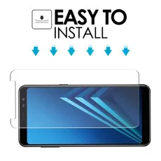 Samsung A8 2018 Screen Protector Ultra thin Oleo-phobic Coating Tempered Glass - (2 Pack)