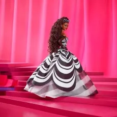 Barbie 65th Anniversary Collectible Doll with Sapphire Earrings HRM59