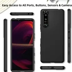 Sony Xperia 1 II / 1 III / 5 / 5 III High Quality Matte Black Soft TPU Case Cover Loadbasket