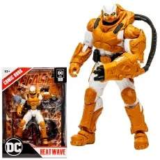 DC Multiverse Heat Wave Build-A-Figure wave action figure in and out of the Flash comic box
