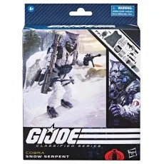 G.I. Joe Classified Series Cobra Snow Serpent action figure box art with accessories.