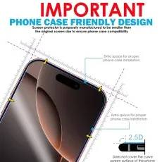 Ultra-Clear 2.5D Tempered Glass Screen Protector for iPhone 17, 17 Air, 17 Pro and 17 Pro Max