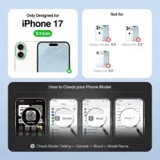 Apple iPhone 17 Leather Wallet Case Cover – Black, Red, Pink & More