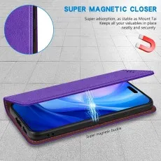 Apple iPhone 17 Leather Wallet Case Cover – Black, Red, Pink & More