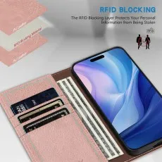 Apple iPhone 17 Leather Wallet Case Cover – Black, Red, Pink & More