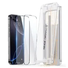 iPhone 16 Pro Max screen protector kit with two glasses and a MAGIC JOHN installer box