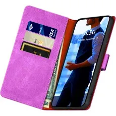 Samsung S25 FE case interior with RFID Blocking technology for secure card storage..