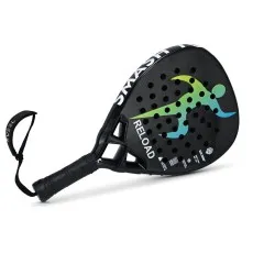 Reload professional padel racket with impact dampening end cap.