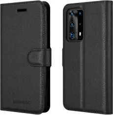 Huawei P40 2020 Real Leather Phone Cases with Card Slots & Stand Function